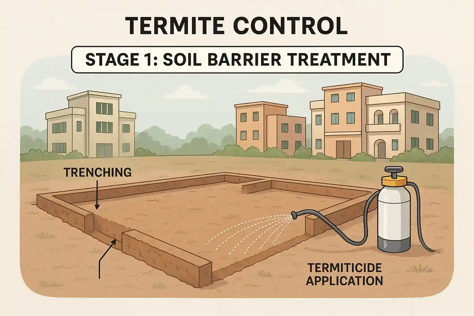 Termite Chemical Barrier Treatment
